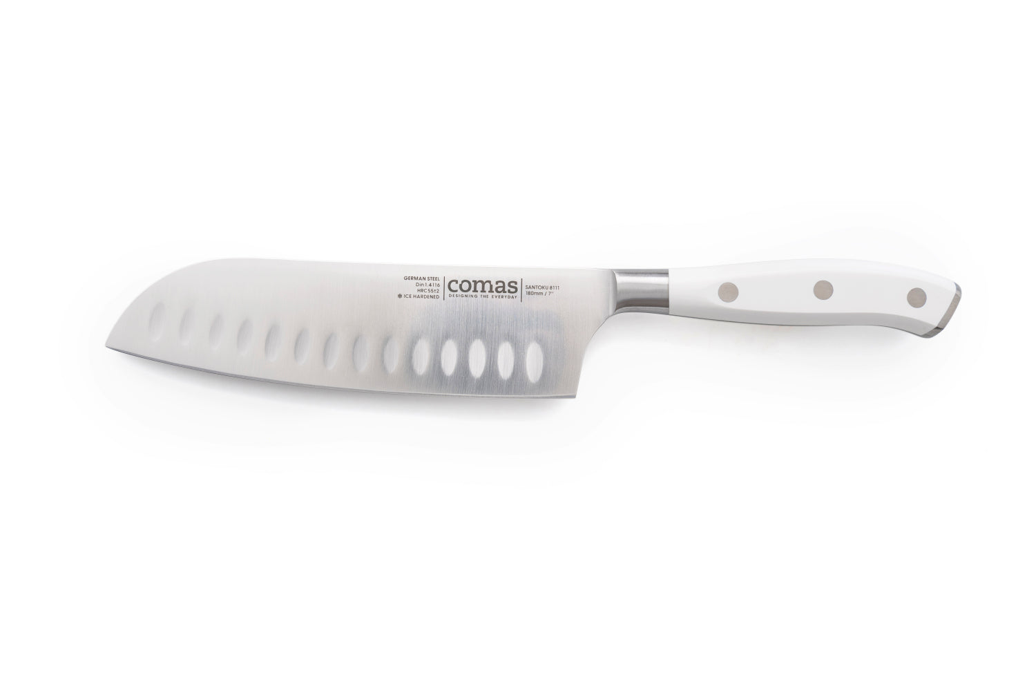 Faca santoku Marble branca 165mm