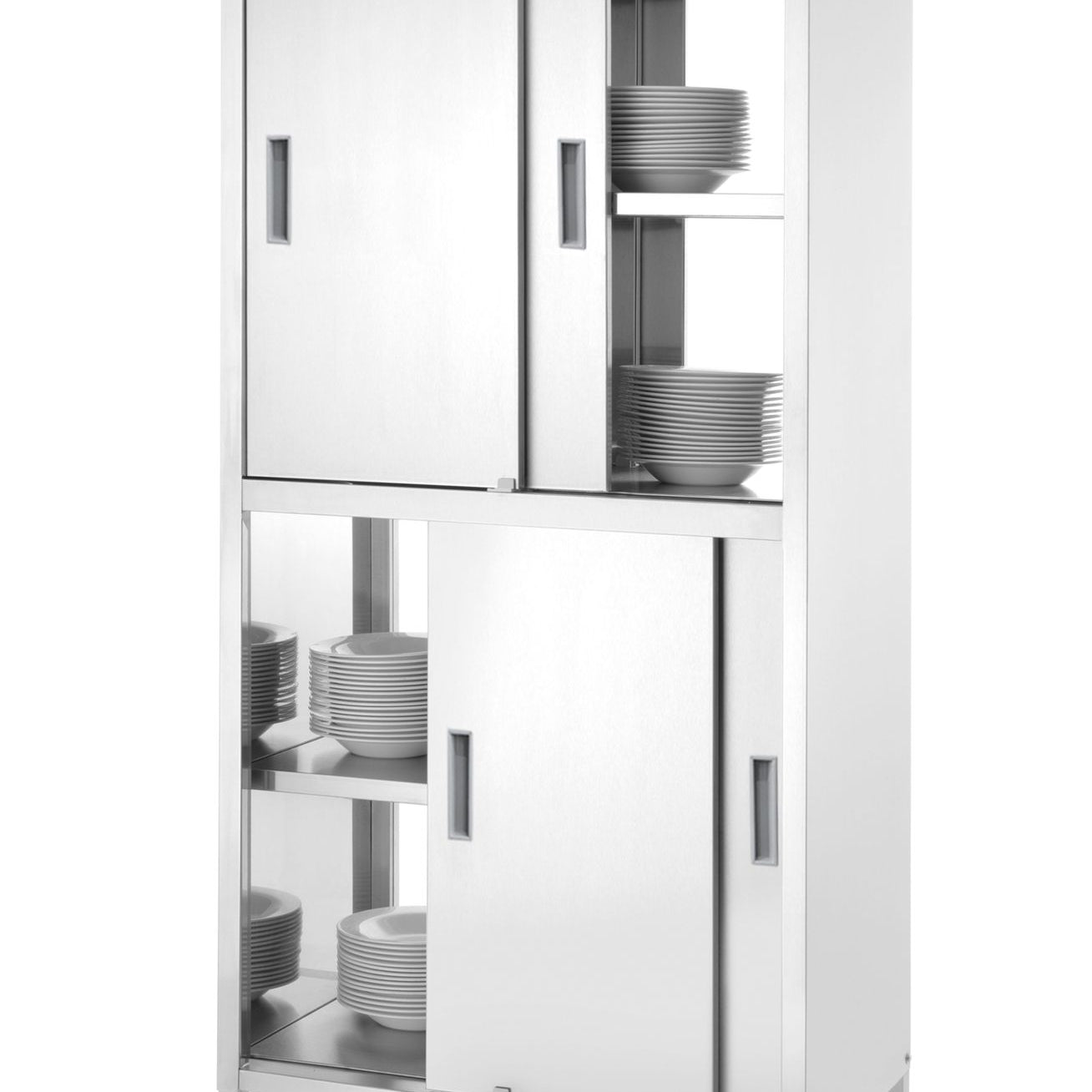 Armário inox com portas de correr 1000x600x1800 mm