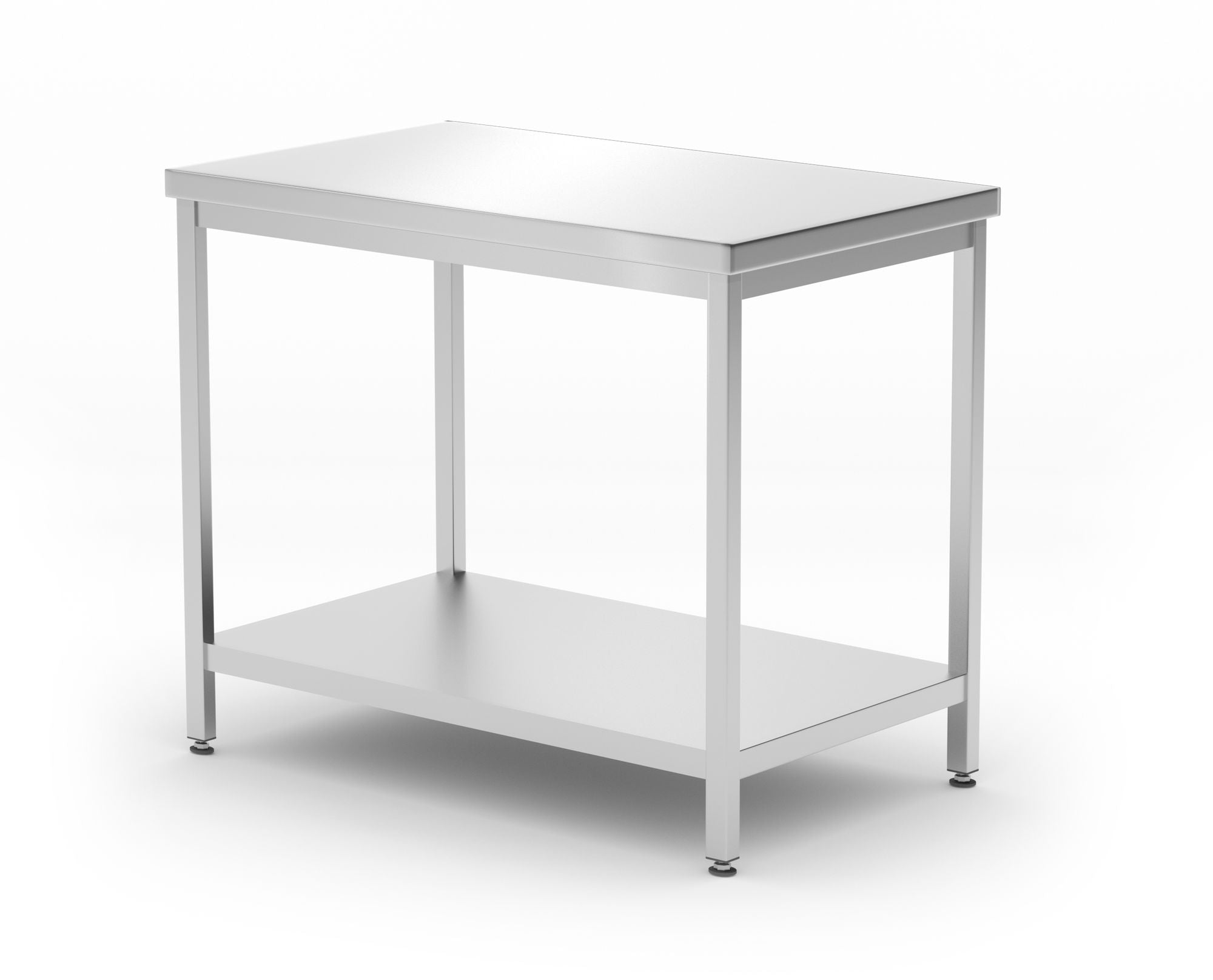 Mesa de trabalho central reforçada com prateleira 1000x600x850 mm
