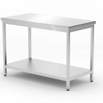 Mesa de trabalho central reforçada com prateleira 1200x600x850 mm