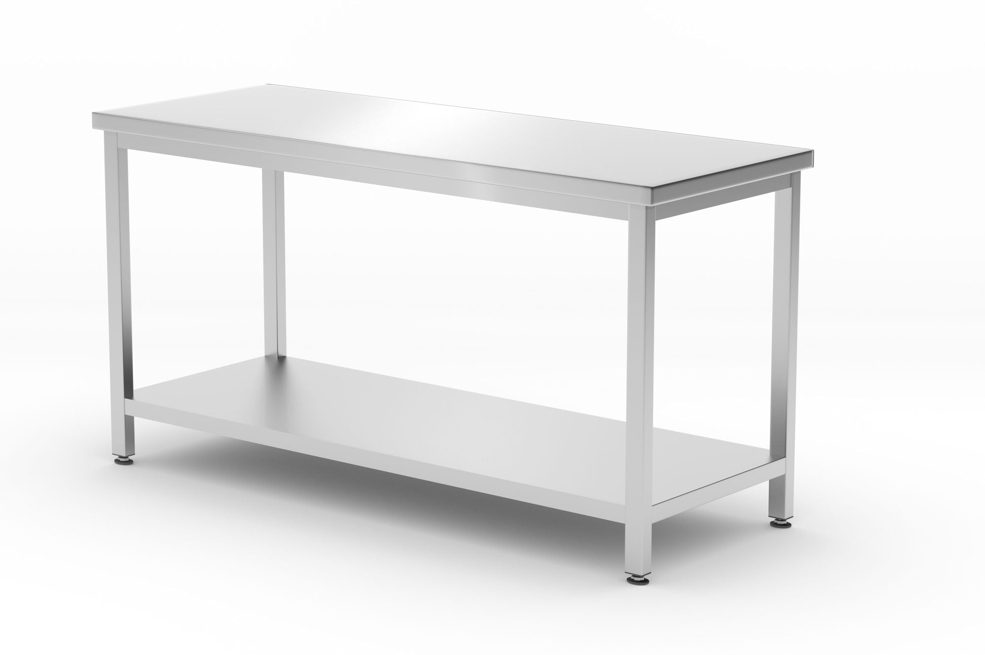 Mesa de trabalho central reforçada com prateleira 1600x600x850 mm
