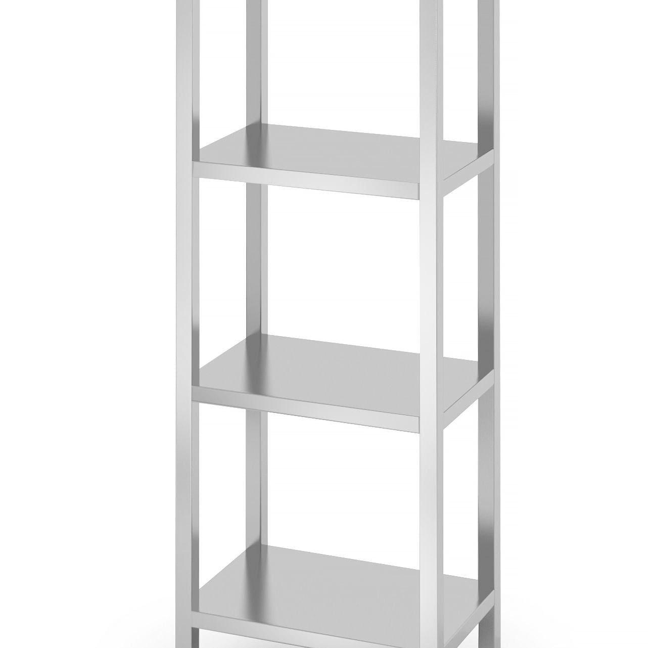 Estante de arrumação inox prateleiras lisas 600x400x1800 mm