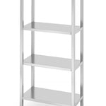 Estante de arrumação inox prateleiras lisas 800x400x1800 mm