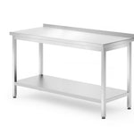 Mesa de trabalho de parede com prateleira 1400x700x850 mm