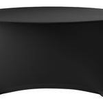 Capa de mesa redonda preta 1500x760 mm