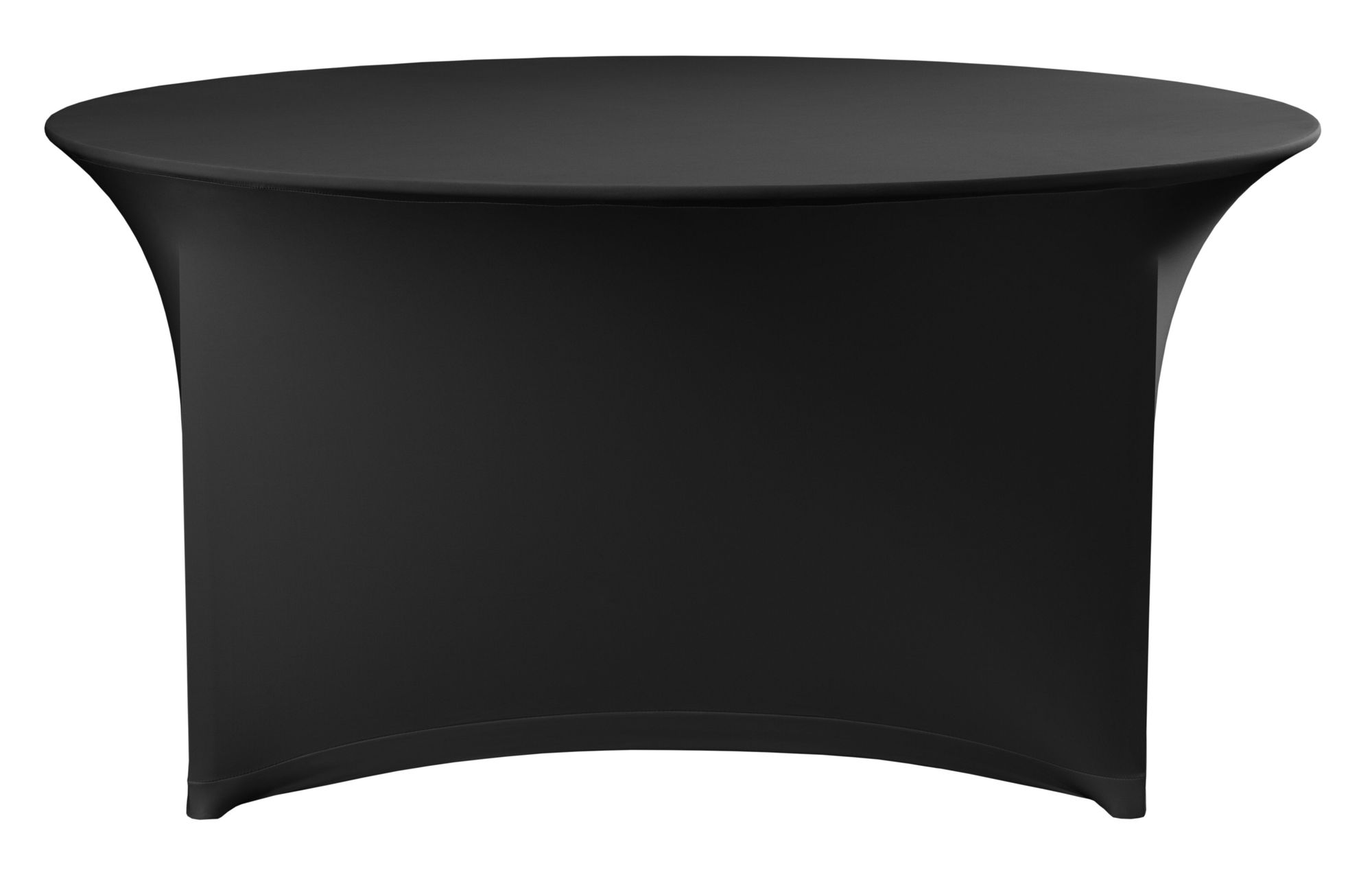 Capa de mesa redonda preta 1500x760 mm