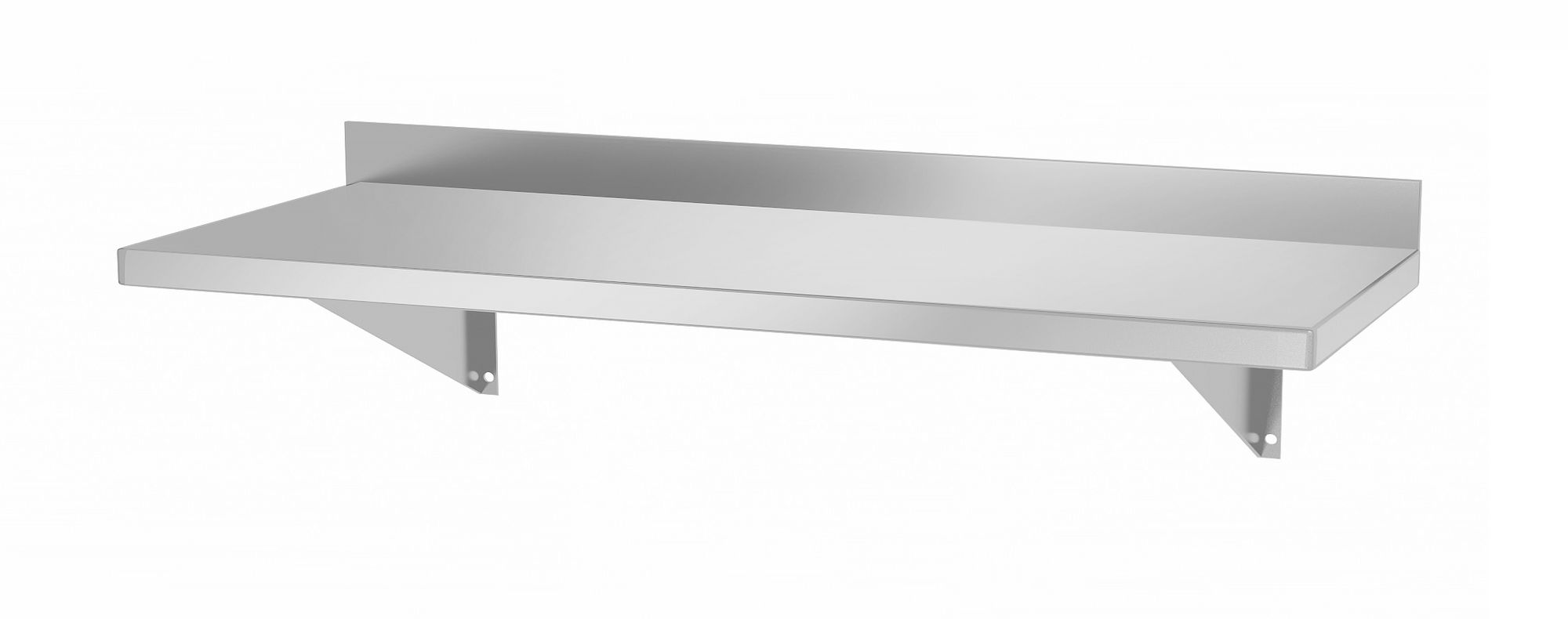 Prateleira de parede com dois suportes inox 800x300x250 mm