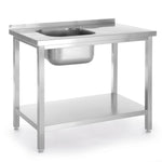 Mesa com lavatório à esquerda 800x600x850 mm