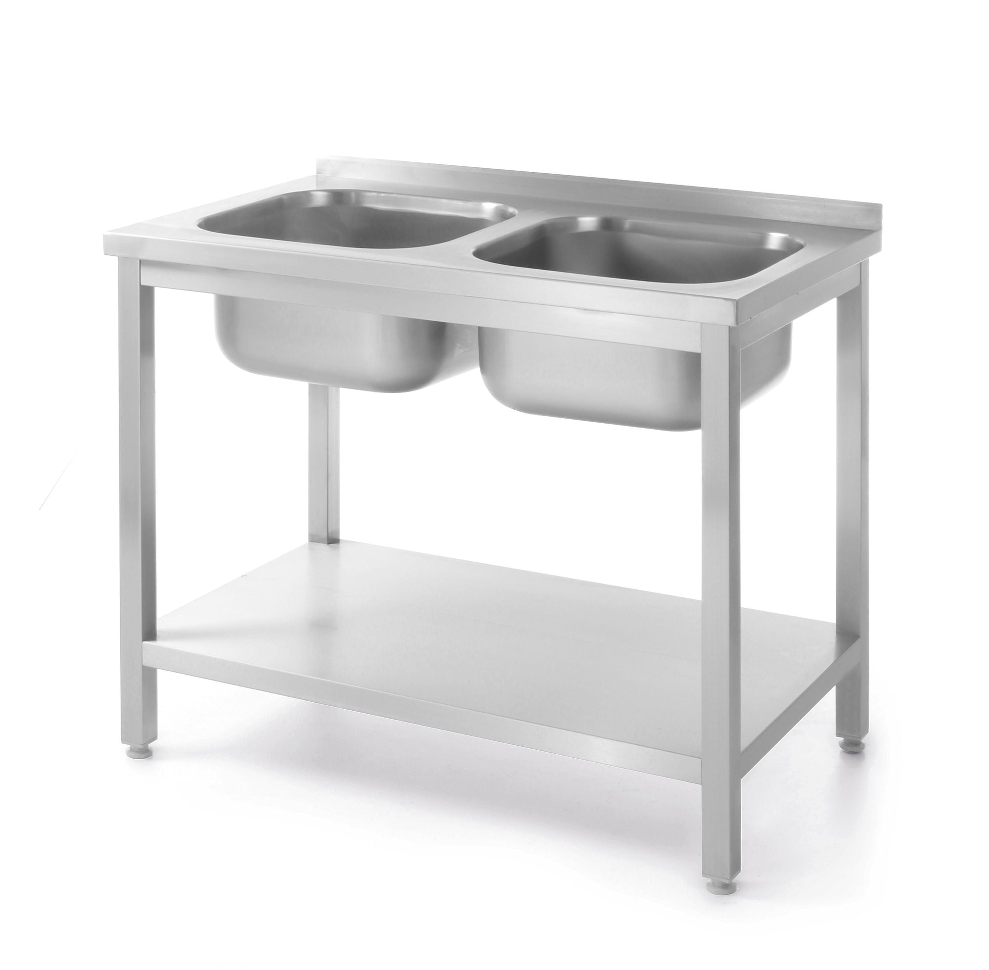 Mesa com dois lavatórios e prateleira 1000x600x850 mm