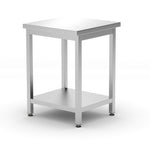 Mesa de trabalho central com prateleira 600x600x850 mm