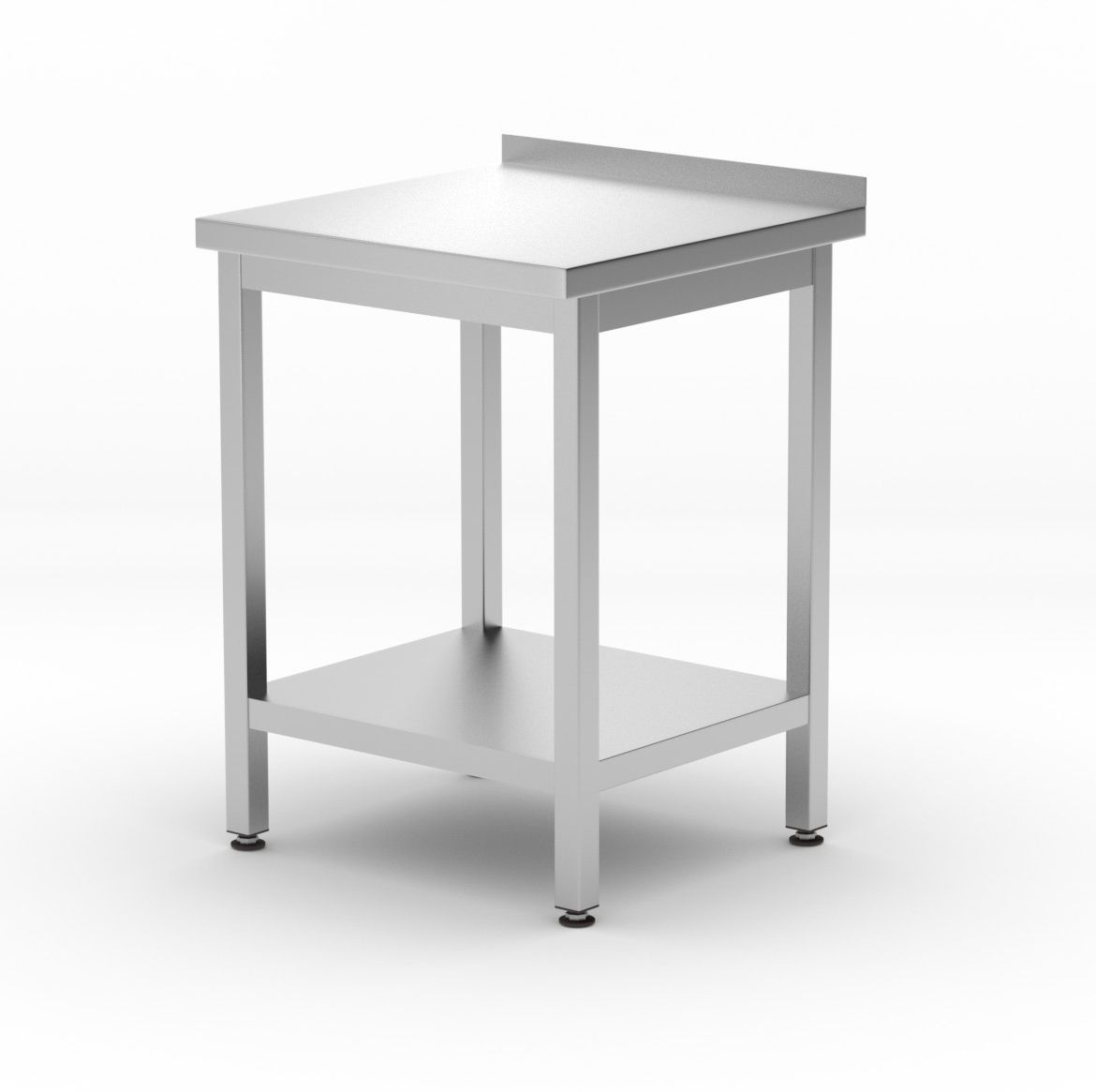 Mesa de trabalho de parede com prateleira aparafusada 600x600x850 mm
