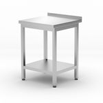 Mesa de trabalho de parede com prateleira aparafusada 600x600x850 mm