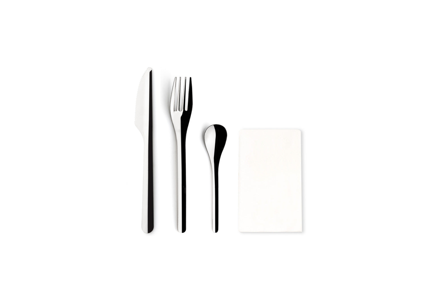 Conjunto de faca, garfo, colher de café e guardanapo de papel Brooklyn 18%