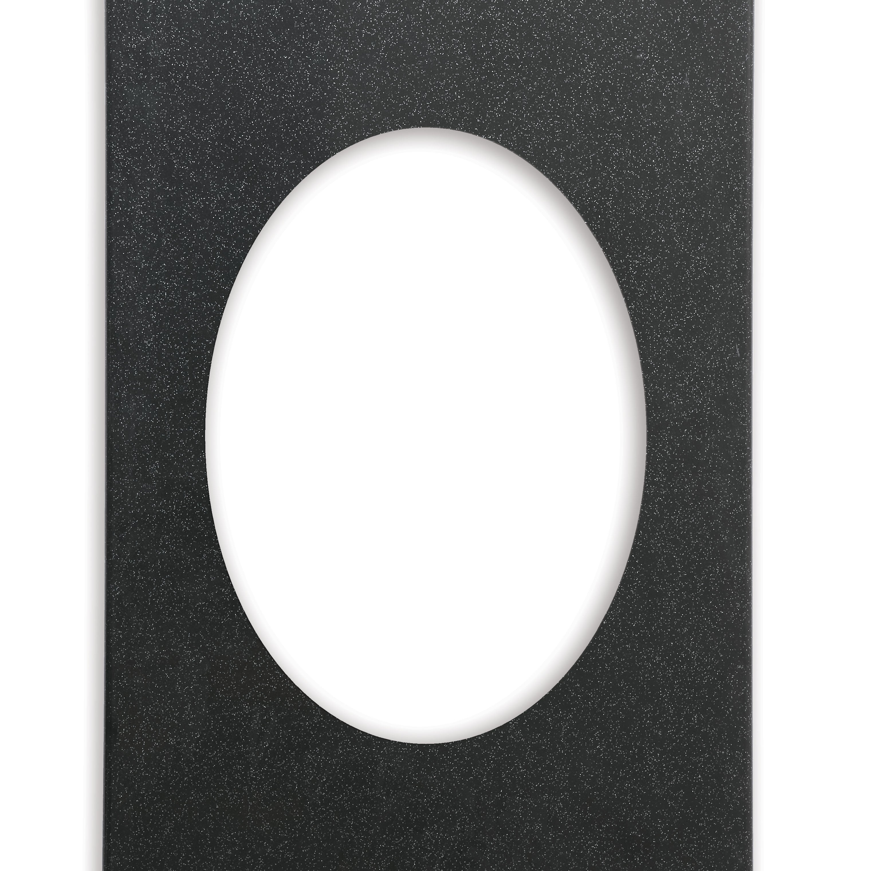 Placa adaptadora Miramar para 1 recipiente oval, preta