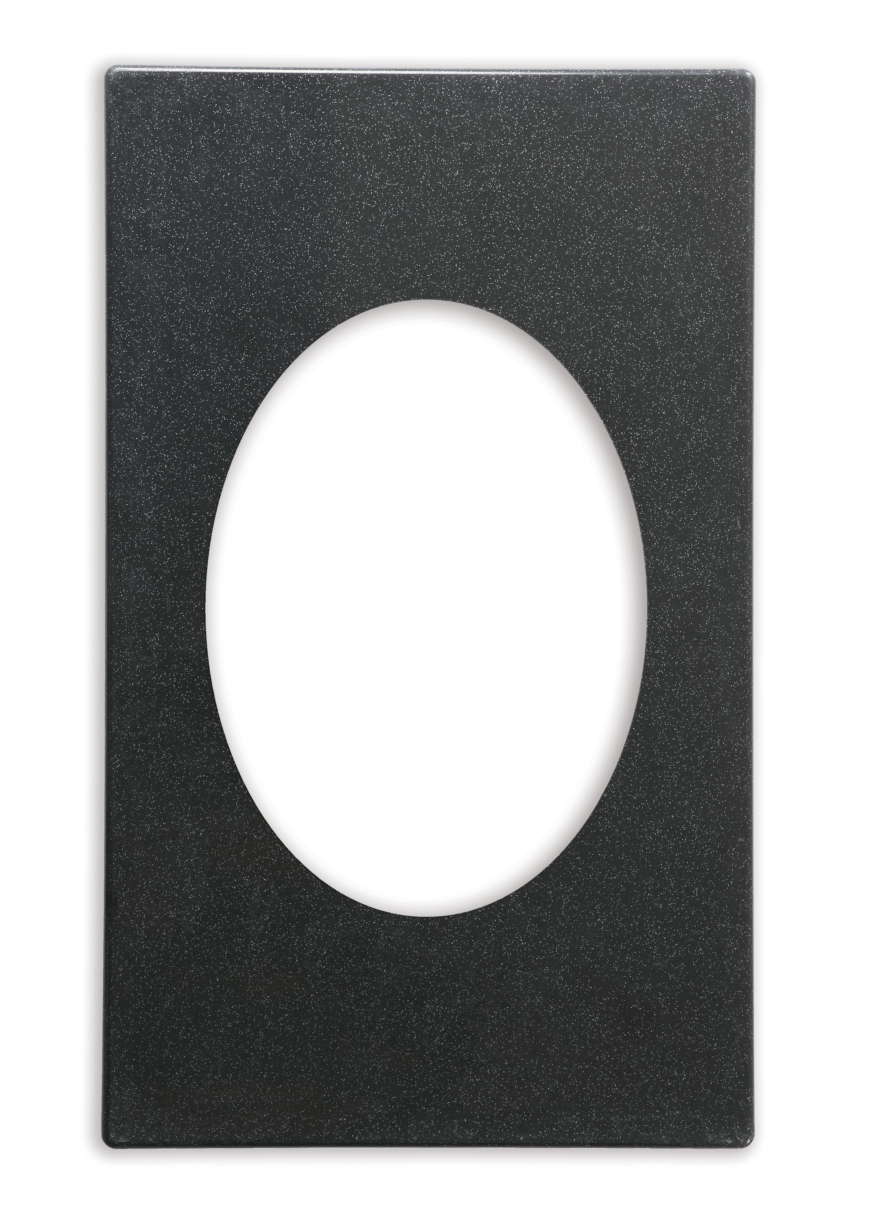 Placa adaptadora Miramar para 1 recipiente oval, preta