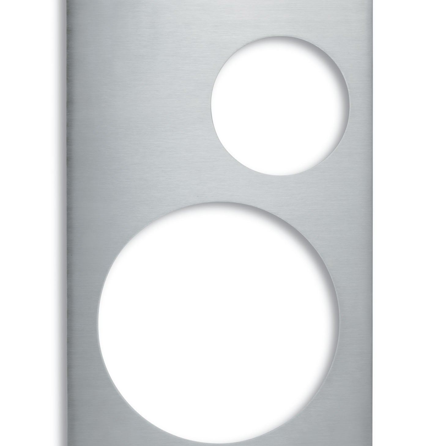 Placa adaptadora Miramar para 2 recipientes redondos, aço inoxidável