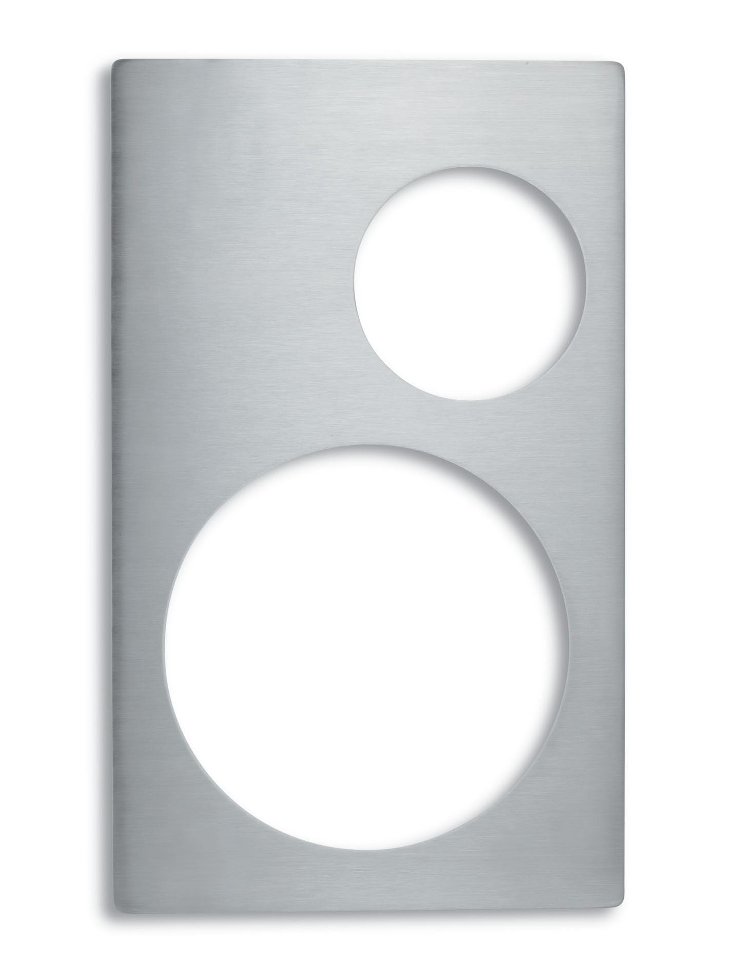 Placa adaptadora Miramar para 2 recipientes redondos, aço inoxidável