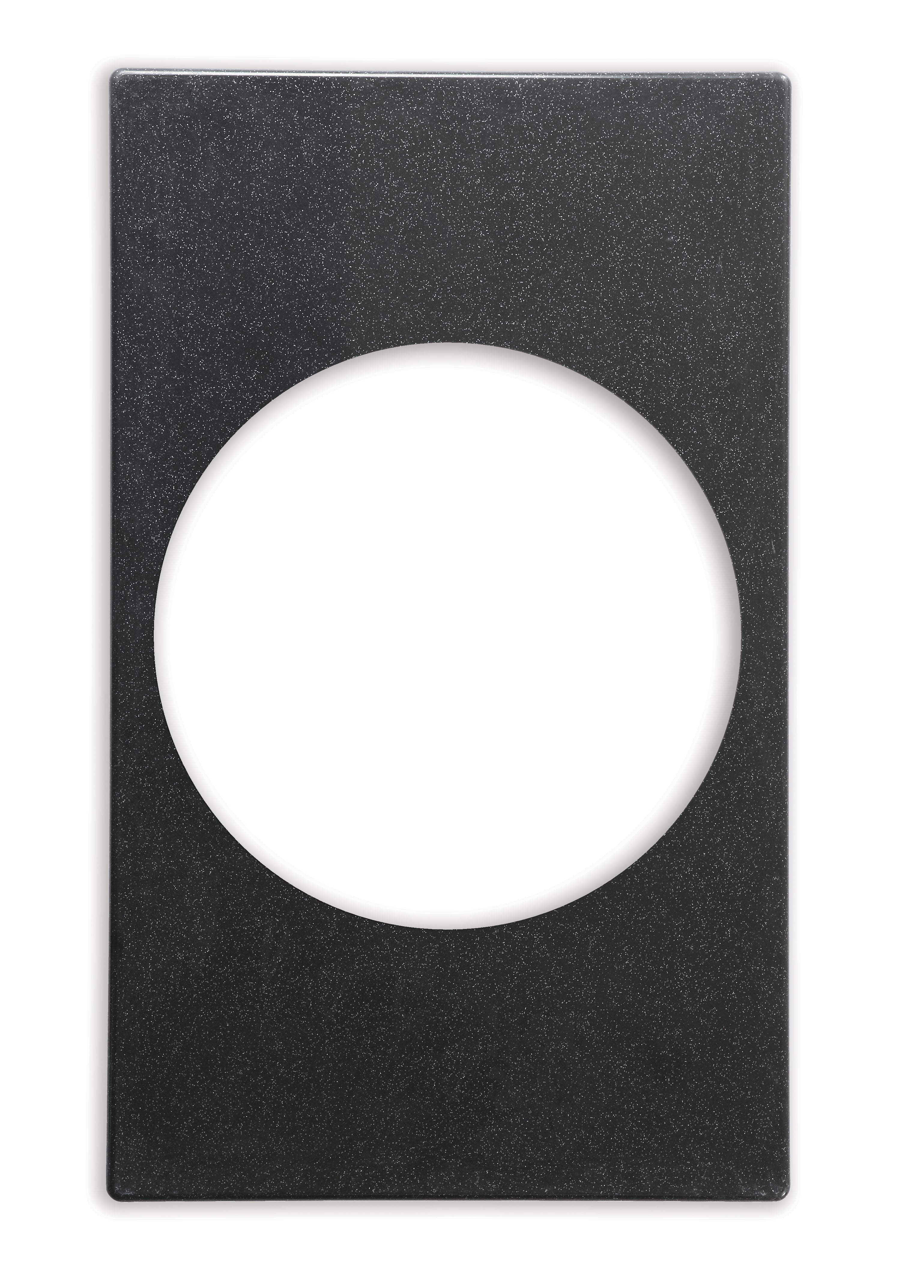 Placa adaptadora Miramar para 1 recipiente redondo, preta
