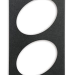 Placa adaptadora Miramar para 2 recipientes ovais, preta