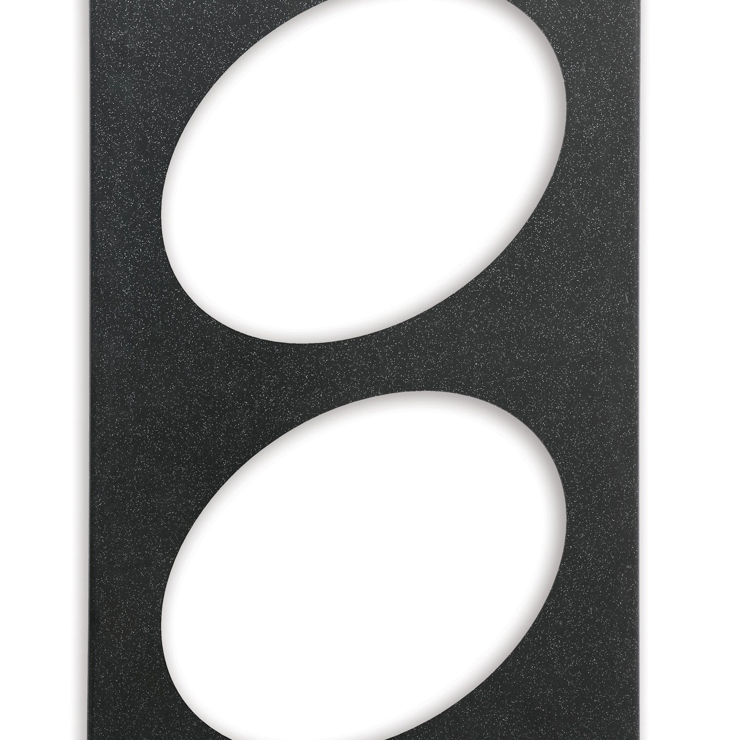 Placa adaptadora Miramar para 2 recipientes ovais, preta