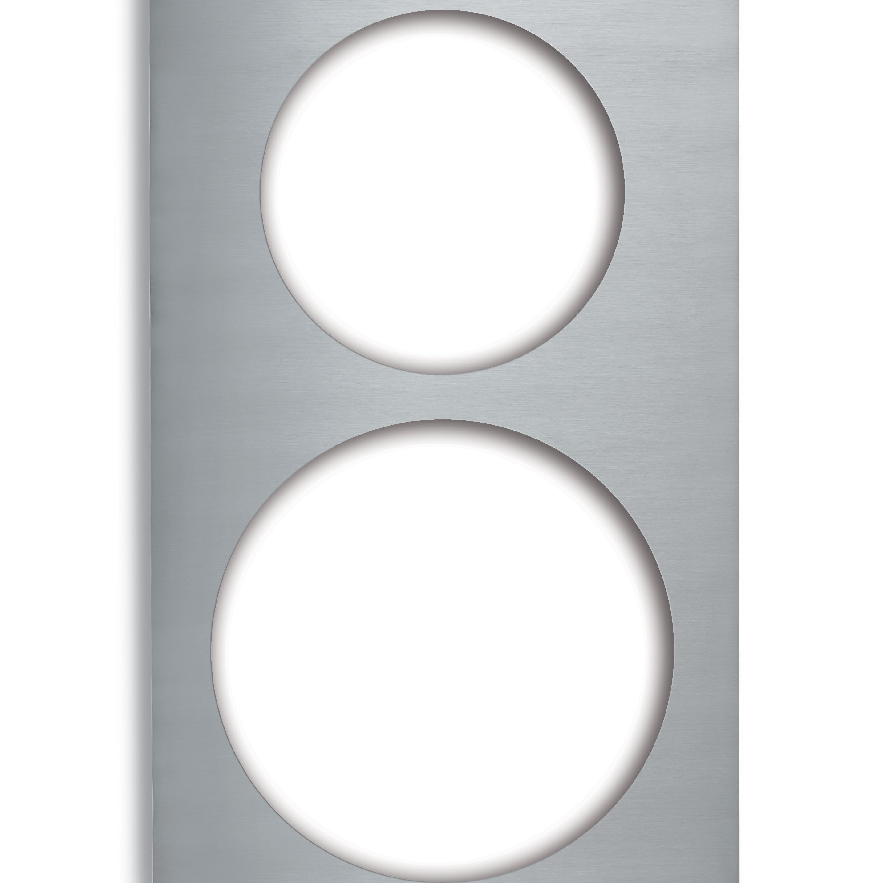 Placa adaptadora Miramar para 2 recipientes redondos, aço inoxidável