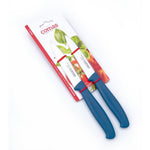 Faca multiusos micro-serrilhada azul – 2 unidades