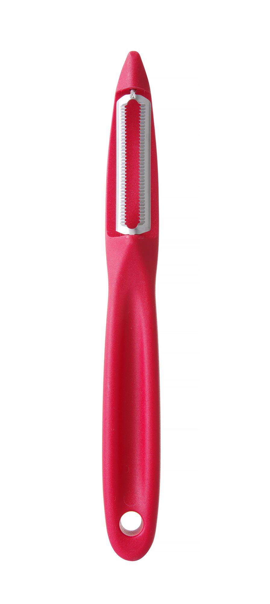 Descascador universal vermelho lâmina serrilhada inox PP
