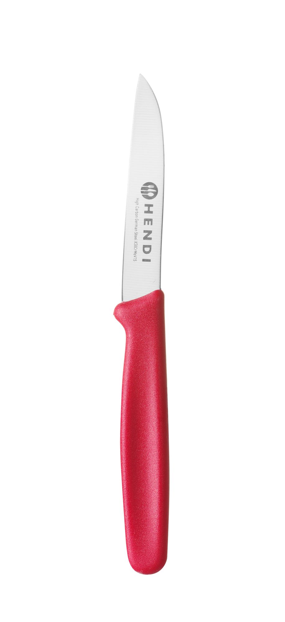 Faca de descascar vermelha 84/180 mm inox PP