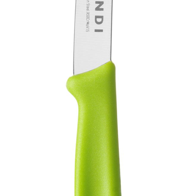 Faca de descascar verde 84/180 mm inox PP