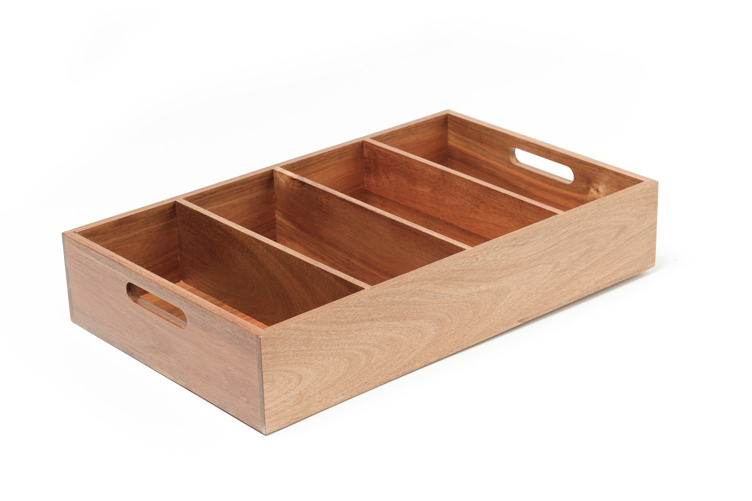 Cesto para talheres em madeira 32,5x53x10cm