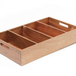 Cesto para talheres em madeira 32,5x53x10cm