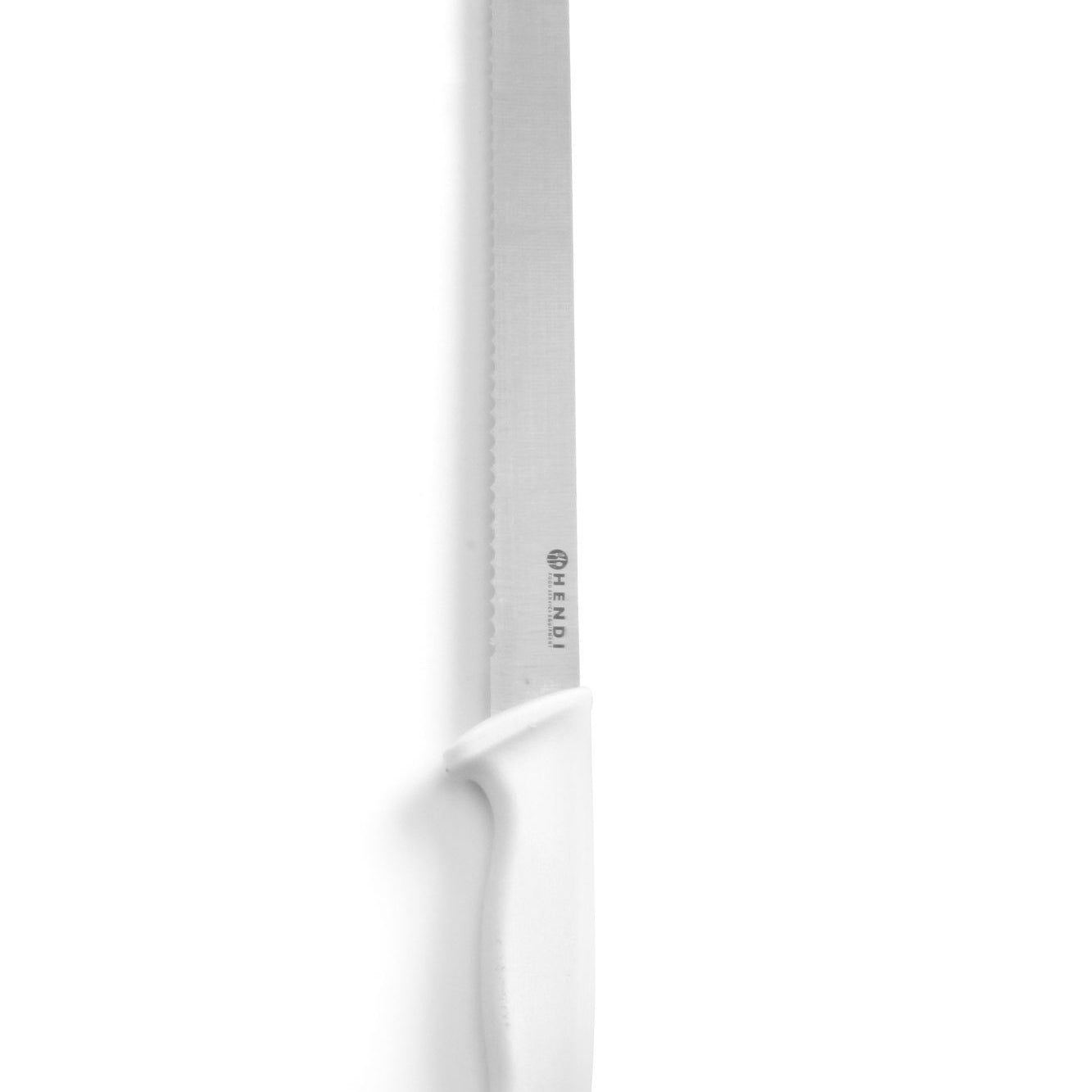Faca de pão inox 250/380 mm cabo PP branco