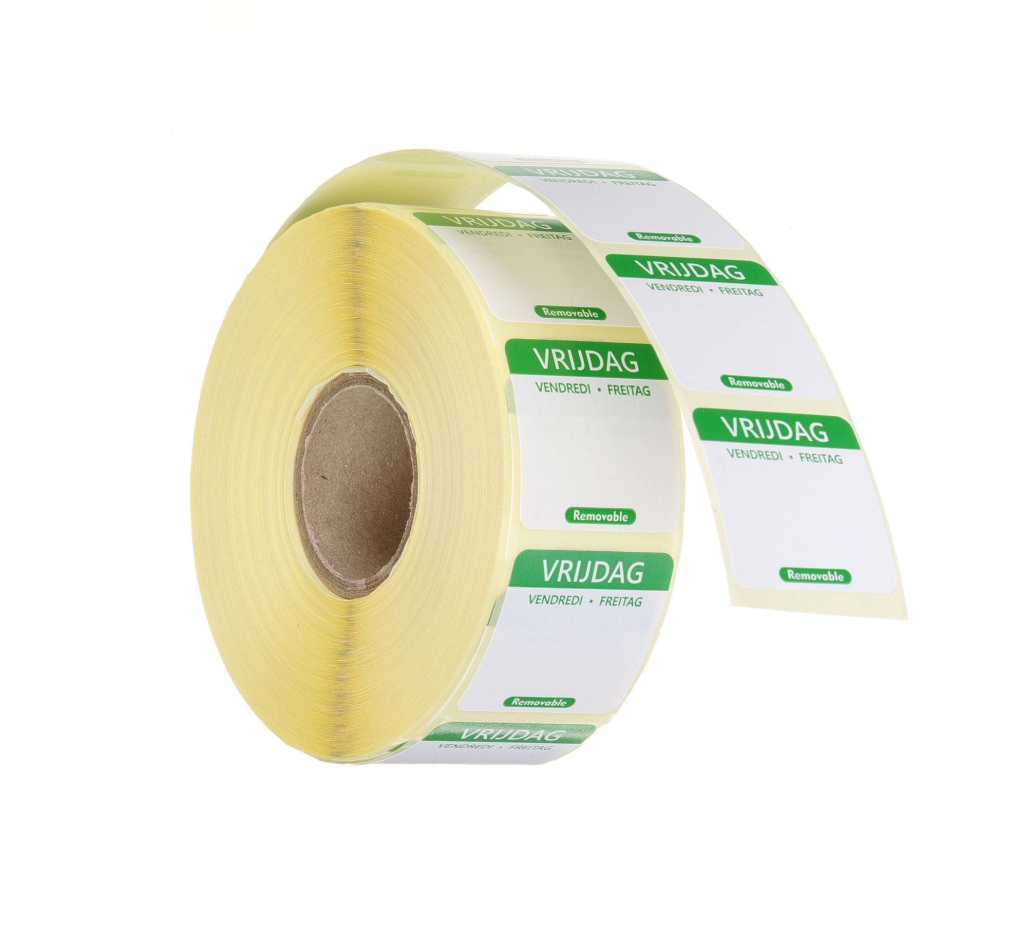 Etiqueta sexta-feira NL-FR-DE reutilizável 25x25 mm rolo de 1000 unidades