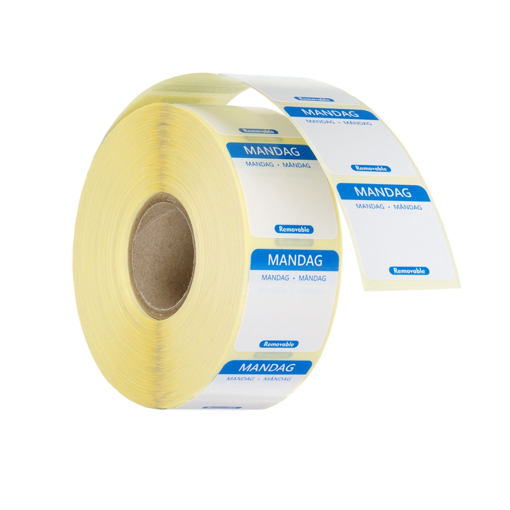 Etiqueta segunda-feira DK-NO-SE reutilizável 25x25 mm – 1000 unidades