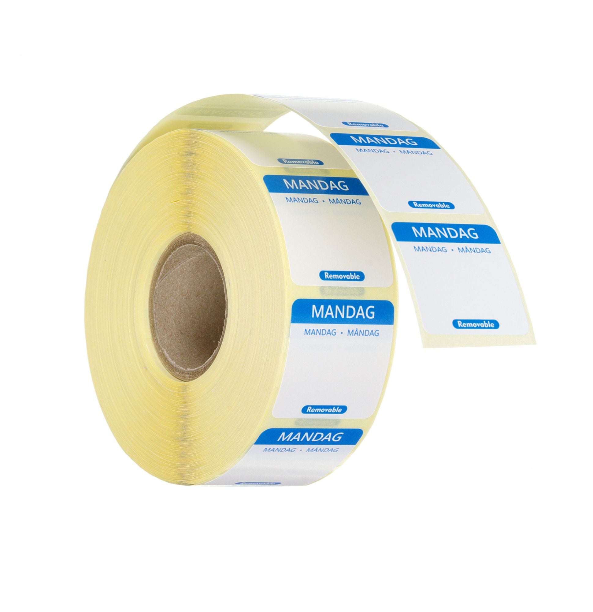 Etiqueta segunda-feira DK-NO-SE reutilizável 25x25 mm – 1000 unidades
