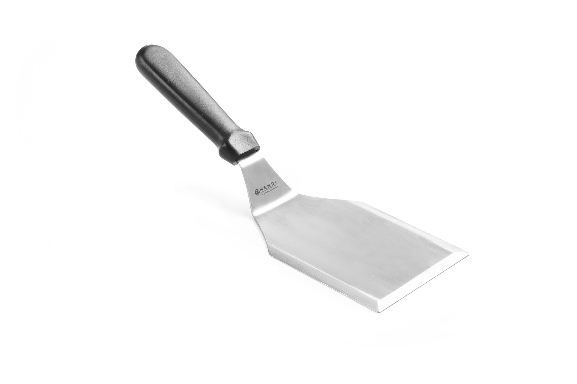 Espátula para hambúrguer preta PP 140x105x308 mm
