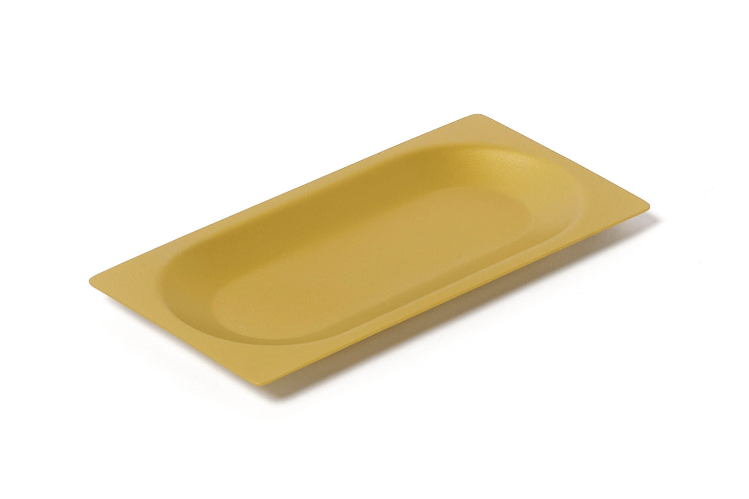 Prato de 1/2 dose oval Lab Ice dourado 18/10
