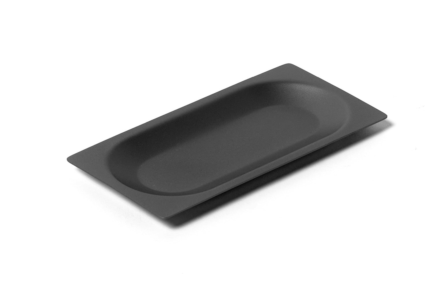 Prato de 1/2 dose oval Lab Ice preto 18/10