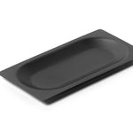 Prato de 1/2 dose oval Lab Ice preto 18/10