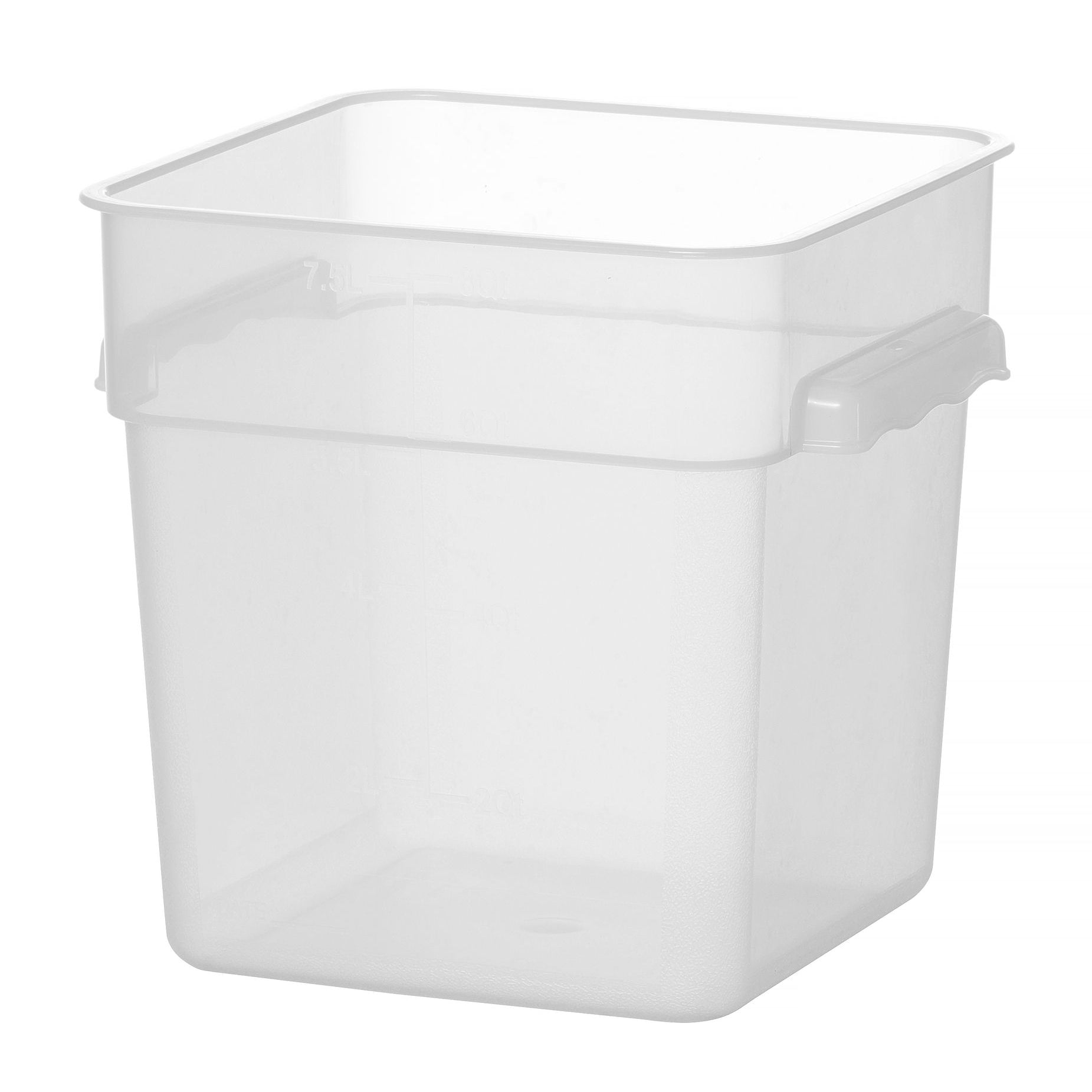 Recipiente para alimentos com escala PP 7,6 l 235x235x230 mm