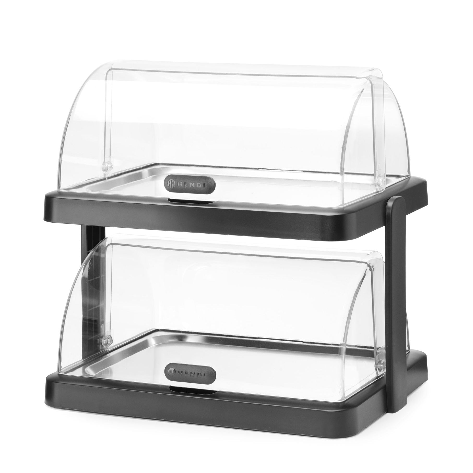 Vitrina de refrigeração Rolltop dupla preta com 4 elementos de arrefecimento