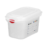Recipiente com tampa GN 1/9 100 mm polipropileno