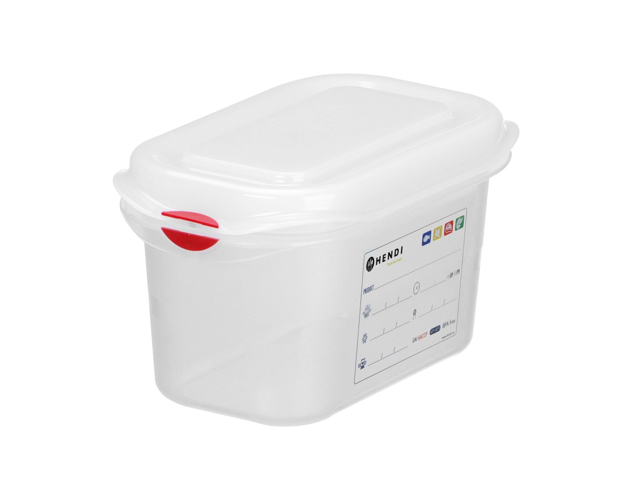 Recipiente com tampa GN 1/9 100 mm polipropileno