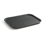 Tabuleiro de serviço retangular antiderrapante PP preto 530x325 mm