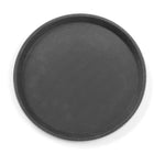 Tabuleiro de serviço redondo antiderrapante PP preto Ø280x20 mm