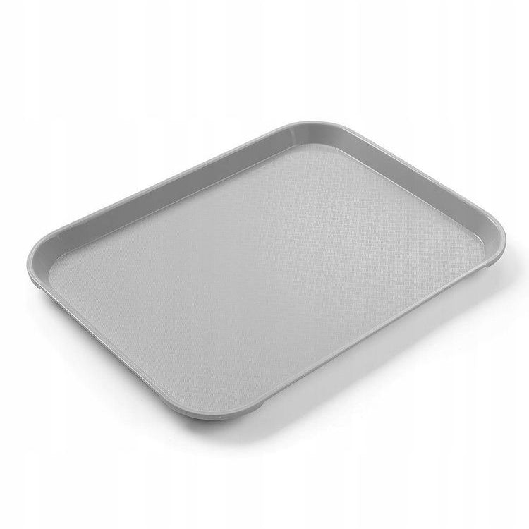 Tabuleiro para fastfood pequeno cinza-claro PP 265x345 mm