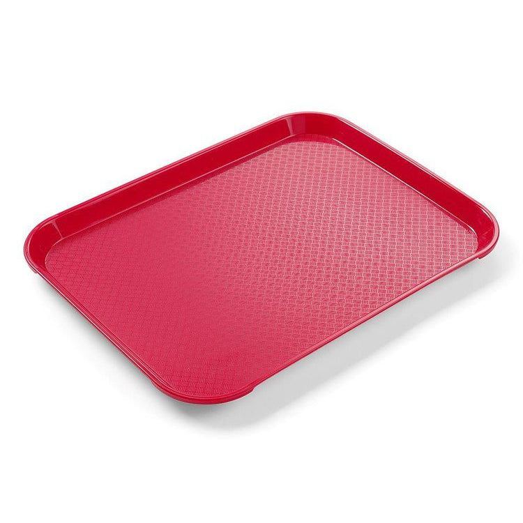 Tabuleiro para fastfood pequeno vermelho PP 265x345 mm