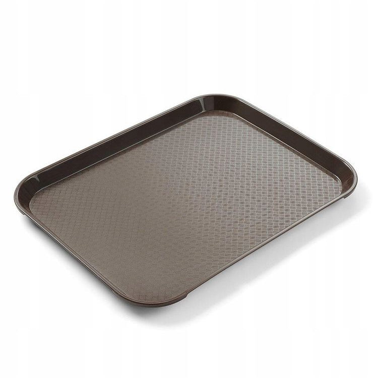 Tabuleiro para fastfood pequeno castanho PP 265x345 mm
