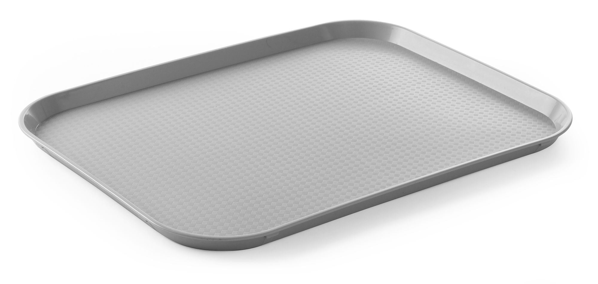 Tabuleiro para fastfood grande cinza-claro PP 350x450x20 mm