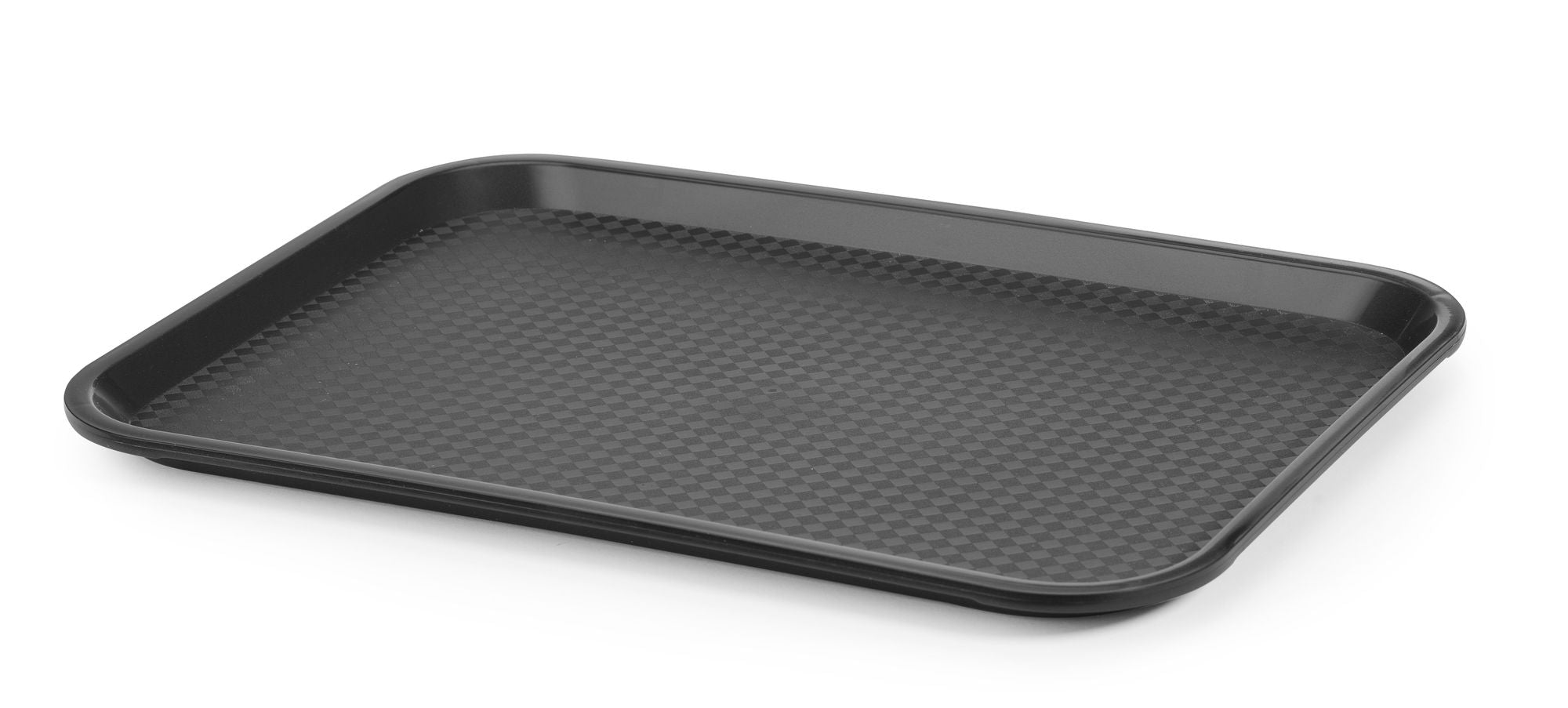 Tabuleiro de fastfood médio preto PP 305x415 mm